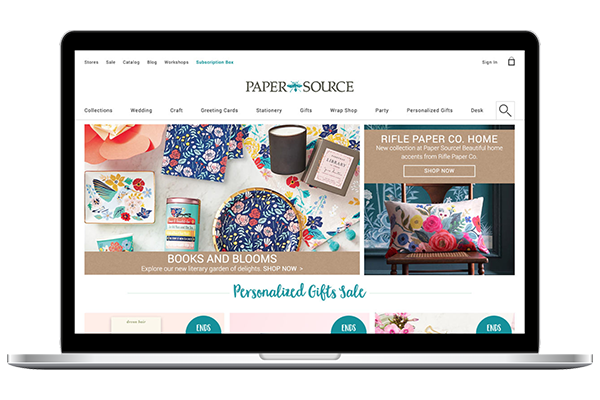 Paper Source Replatforming Screenshot